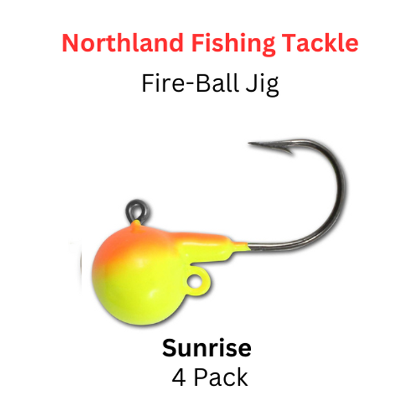 NORTHLAND FISHING TACKLE: Fire-ball Jig head 1/4oz SUNRISE