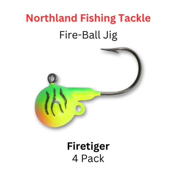 NORTHLAND FISHING TACKLE: Fire-ball Jig head 1/4oz FIRETIGER