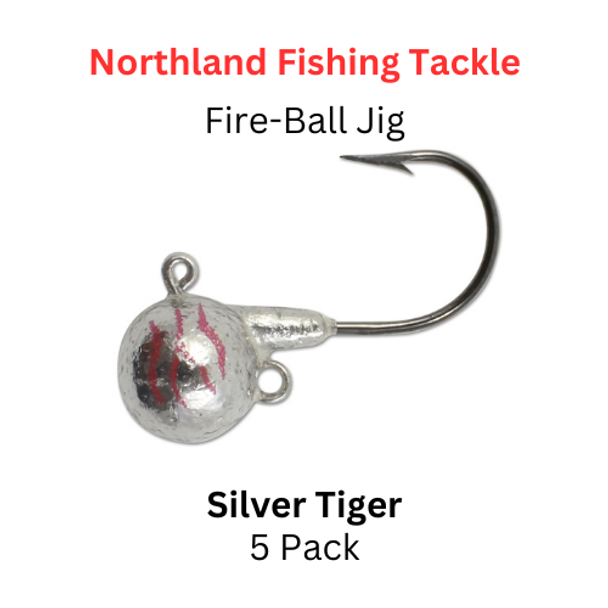 NORTHLAND FISHING TACKLE: Fire-ball Jig Head 1/8oz SILVER TIGER