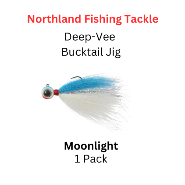 Northland Fishing Tackle: 3/8oz Deep-Vee Bucktail Jig MOONLIGHT