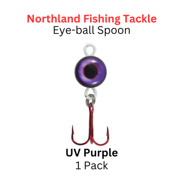 Northland Fishing Tackle: 1/8oz Eye-Ball Spoon UV Purple 