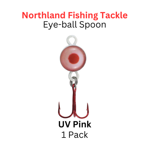 Northland Fishing Tackle: 1/8oz Eye-Ball Spoon UV Pink