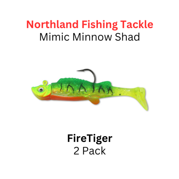 NORTHLAND FISHING TACKLE: 3/8oz Mimic Minnow Shad FIRETIGER