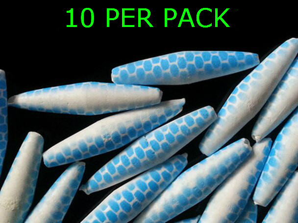 RIG FLOATS TORPEDO 1 1/4" WHITE/BLUE SCALE LIVE BAIT RIGS