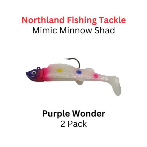 NORTHLAND FISHING TACKLE: 1/4oz Mimic Minnow Shad PURPLE WONDER