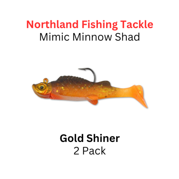 NORTHLAND FISHING TACKLE: 1/4oz Mimic Minnow Shad GOLD SHINER