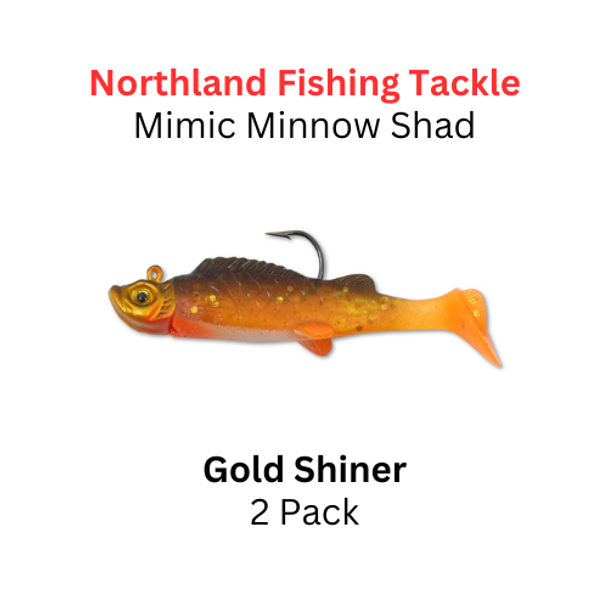 NORTHLAND FISHING TACKLE: 1/32oz Mimic Minnow Shad GOLD SHINER