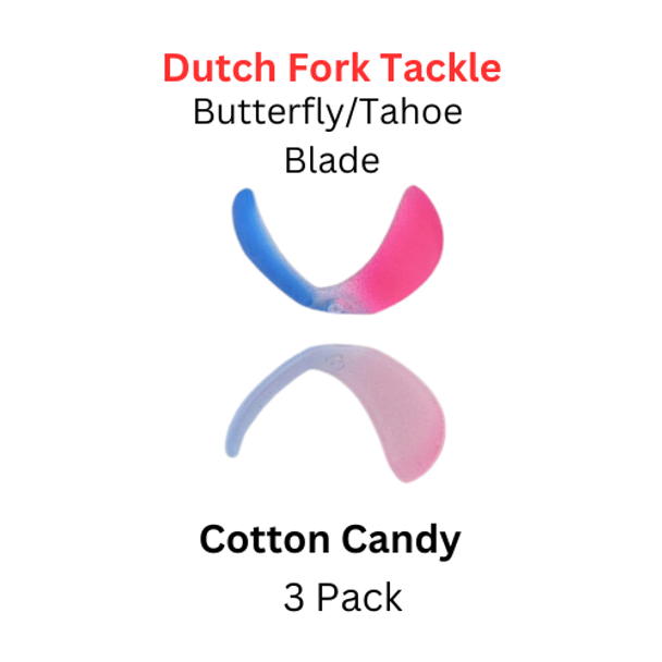 DUTCH FORK TACKLE: Butterfly Blade size 2 Cotton Candy 3 Pack