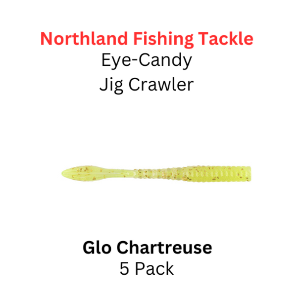 NORTHLAND FISHING TACKLE Eye Candy Jig Crawler Glo Chartreuse 5/pk