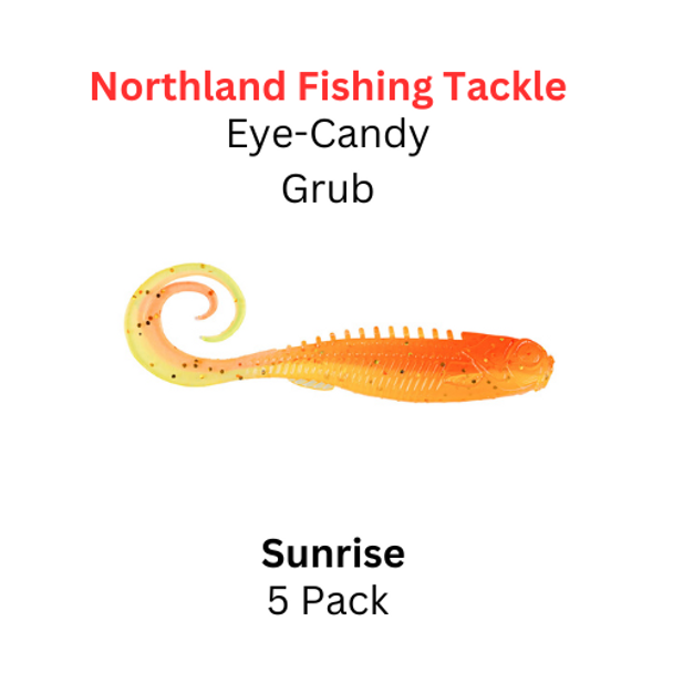 NORTHLAND FISHING TACKLE Eye Candy Grub Sunrise 5/pk