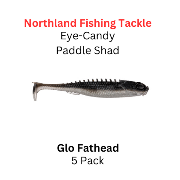 NORTHLAND FISHING TACKLE Eye Candy Paddle Shad Glo Fathead 5/pk 