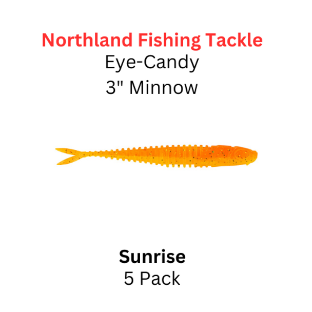 NORTHLAND FISHING TACKLE Eye Candy 3" Minnow Sunrise 5/pk 