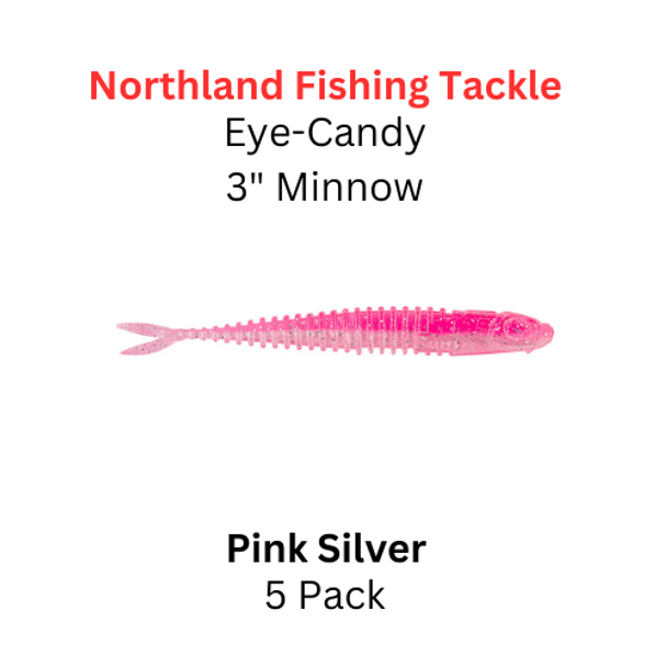 NORTHLAND FISHING TACKLE Eye Candy 3" Minnow Pink Silver 