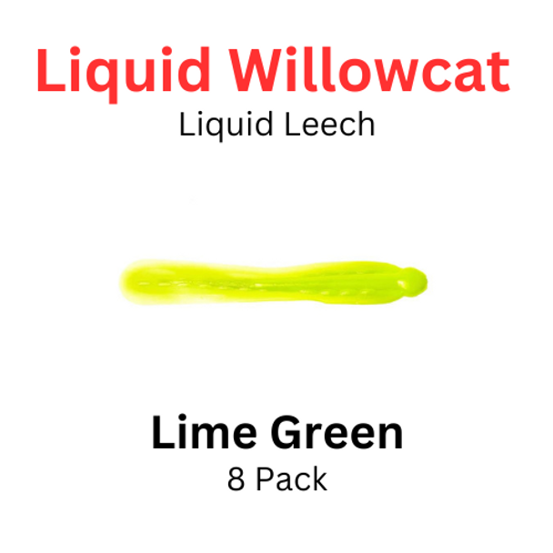 Liquid Willowcat Liquid Leech Lime Green 8 pack 