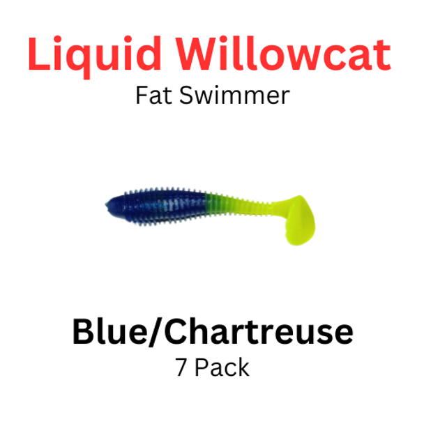 Liquid Willocat Fat Swimmer Blue/Chartreuse 7 pk 