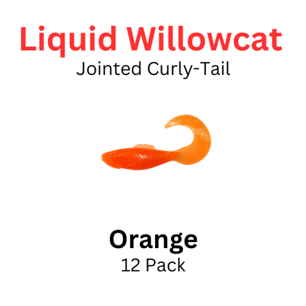 Liquid Willowcat Jointed Curly-Tail Orange 12 pk 