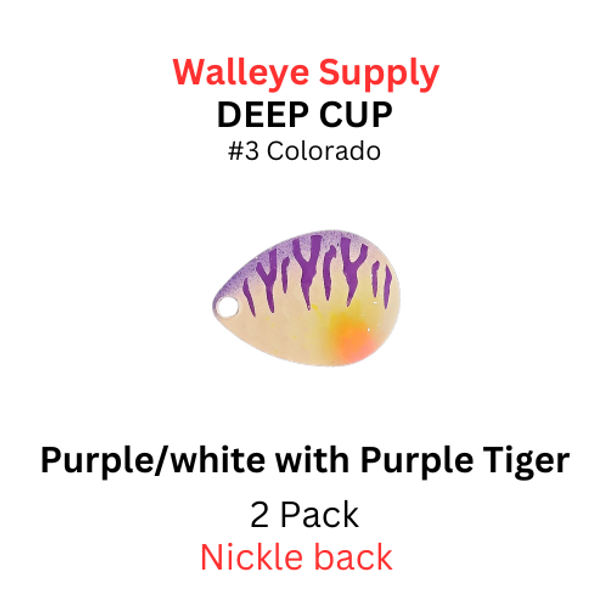 DEEP CUP COLORADO #3 White/Purple with purple tiger blade