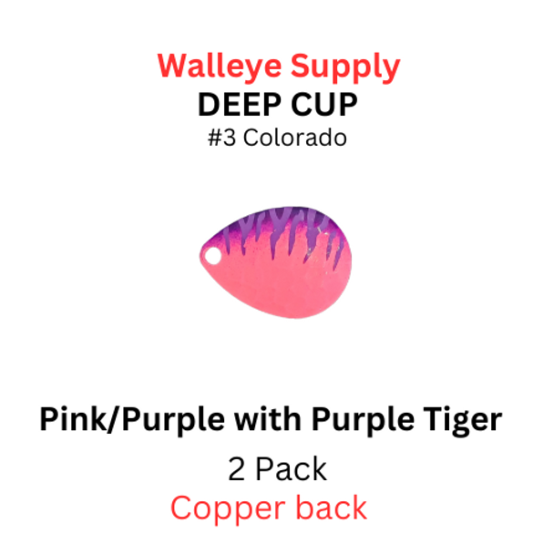DEEP CUP COLORADO #3 Pink/Purple with Purple Tiger 2 pk 