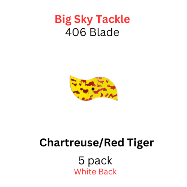 Chartreuse with Red Tiger 406 Blade
