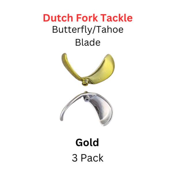 DUTCH FORK TACKLE: Butterfly Blade size 2 Gold 3 Pack 