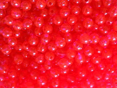 Fishing Beads Round 5mm NEON ORANGE 100/PK 