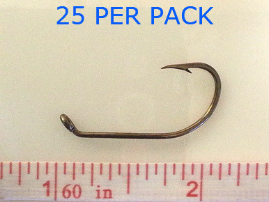 EAGLE CLAW #080 PLAIN SHANK BAITHOLDER HOOKS 25/pk- BRONZE #2