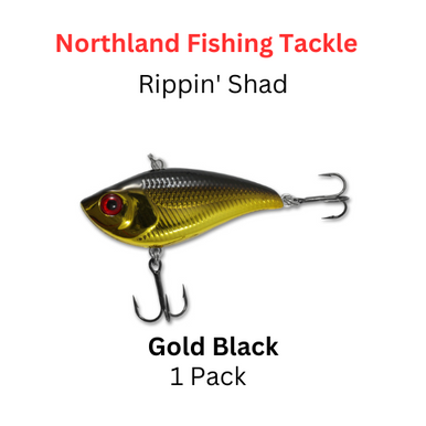 トップブリッジARAPIMA NARROW GG-SHAD ゴールド ルアー NORTHLAND FISHING TACKLE: 1/8 oz rippin' shad GOLD BLACK
