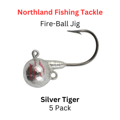 Northland Fishing Tackle: Fire-Ball Jig head 1/8oz Silver Tiger
