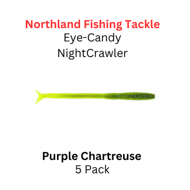 NORTHLAND FISHING TACKLE: Eye-Candy Jig-Crawler PURPLE CHARTREUSE