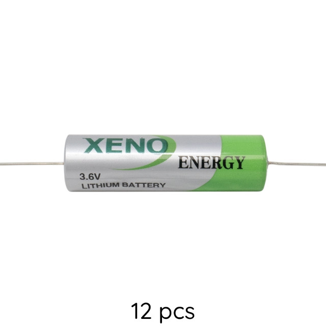 12-Pack Xeno XL-060F 3.6V AA 2.4Ah Lithium Batteries with Axial Leads