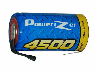 Powerizer Sub C NiMH battery with tabs, 4500mAh capacity