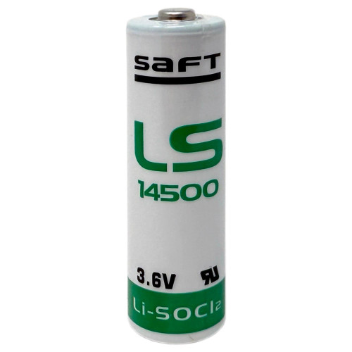 SAFT LS14500 AA 3.6V Lithium Battery front view