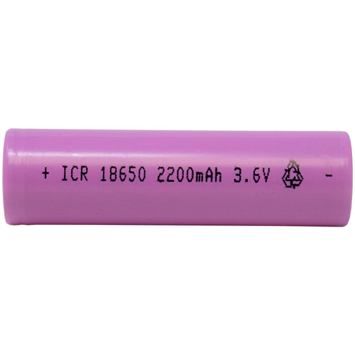 Side view of 3.7V 18650 lithium ion battery by Power Portable