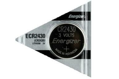 Energizer CR2430 3V lithium coin cell battery pack front view