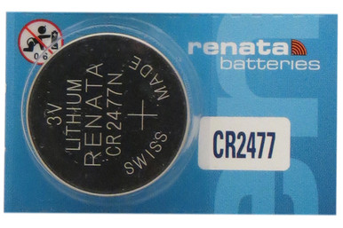 CR2477N Renata 3 Volt lithium coin cell battery front view