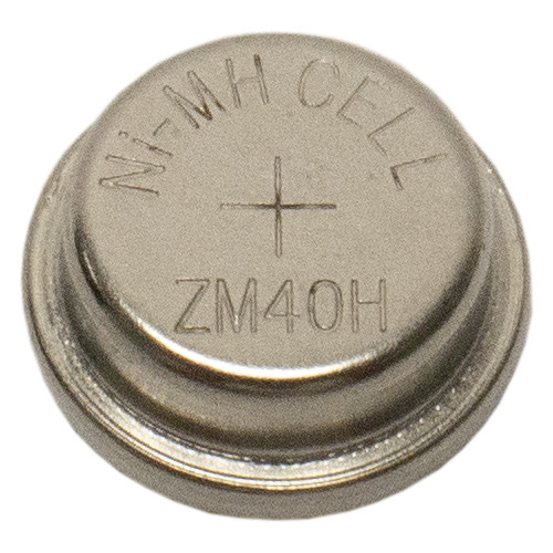 Power Portable 40H 1.2V NiMH button cell battery front view