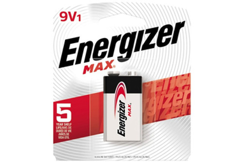 9 Volt Energizer MAX 522BP Alkaline Battery (On a Card)