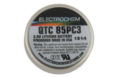Electrochem QTC85PC3 3.6V lithium battery front view
