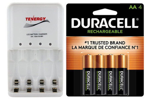 4 Bay AA / AAA LED Smart Battery Charger + 4 x AA Duracell 2500 mAh NiMH (DX1500) Batteries consumer sales and volume pricing