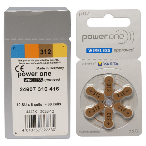 Individual PowerOne P312 battery with branding visible