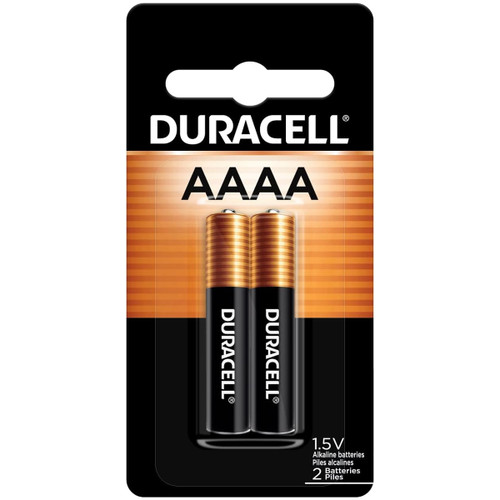 Duracell AAAA MX2500 alkaline batteries 2-pack on retail card