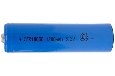Power Portable 3.2V 18650 LiFePO4 Button Top Battery front view