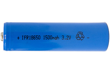 Power Portable 3.2V 18650 LiFePO4 battery front view