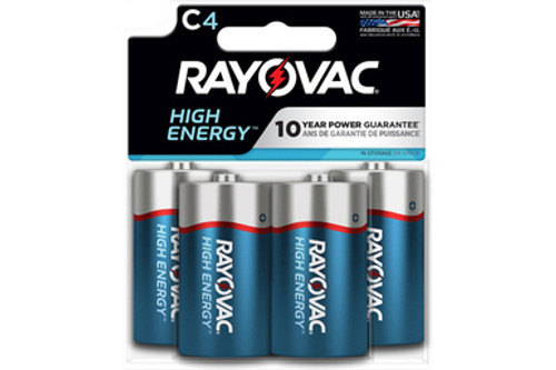 C Rayovac High Energy Batteries (4 Card)