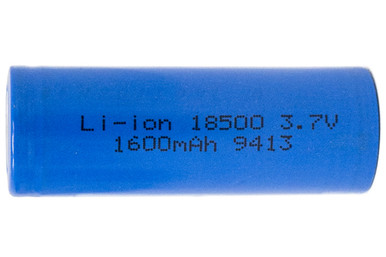Blue Sleeve 18500 3.7V 1600mAh lithium ion rechargeable battery