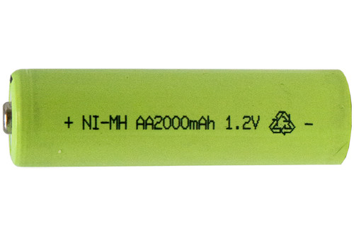 Power Portable AA 2000mAh NiMH rechargeable battery button top