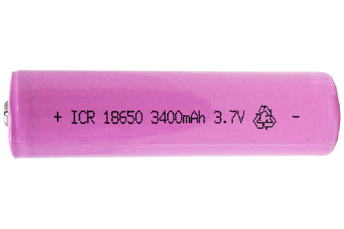 Power Portable 18650 3.6v Li-Ion protected battery, button top