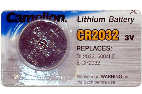 CR2032 Camelion 3V lithium coin cell battery 5 pack packaging