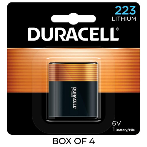 4 x Duracell Ultra DL223 6 Volt Photo Lithium Batteries