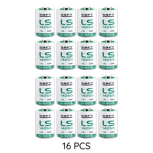 16-Pack Saft LS14250 (ER14250) 3.6 Volt 1/2 AA Lithium Batteries (1200 mAh) Wholesale & direct to consumer